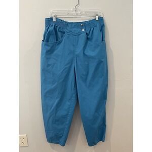 Vintage‎ 80s Gitano Women's Pleated Pants High Waisted Blue Size 20 Large